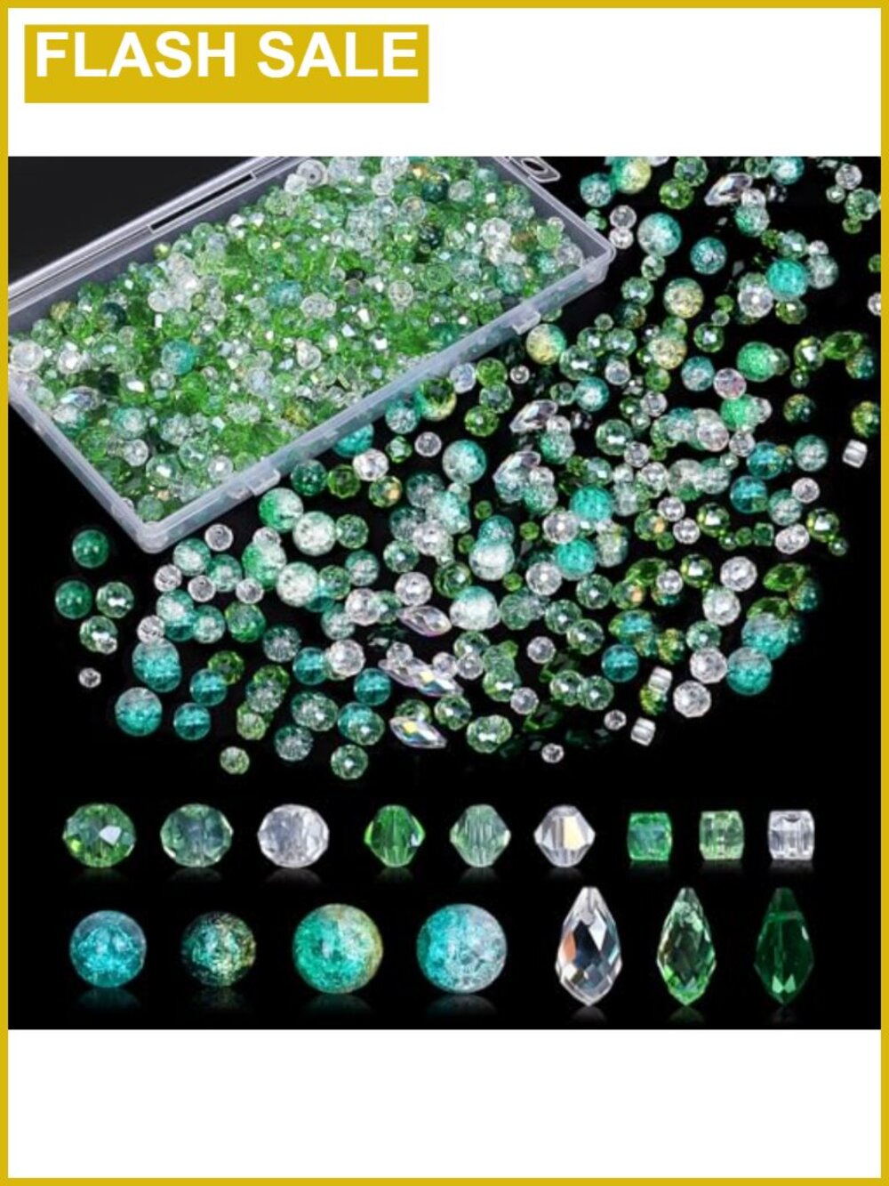 1000pc Glass Beads for Jewelry Making Crystal DIY Craft